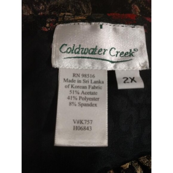 Coldwater Creek Floral Patchwork Sleeveless Maxi Dress 2X Acetate/Polyester/Span - Picture 3 of 7